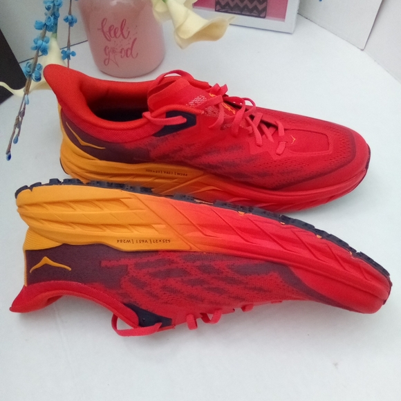 Hoka One One Men's Speedgoat 5 in Fiesta Radiant Yellow, size 12 - Picture 11 of 15